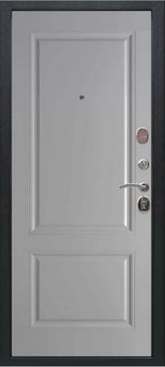 Входная металлическая дверь Феррони 7,5 см Гарда Серебро эмаль 2 замка 1.4мм металл (Антик серебро + МДФ)